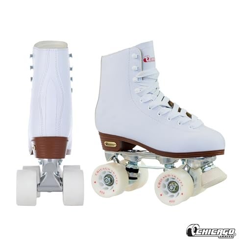 Chicago Skates Chicago Quad Roller Skates for Women Men Durable Top Performance IndoorOutdoor Use or Roller Derby Classic Deluxe Leather HighTop Boots with 60mm Urethane Wheels SemiPrecision Bearings - Image 3