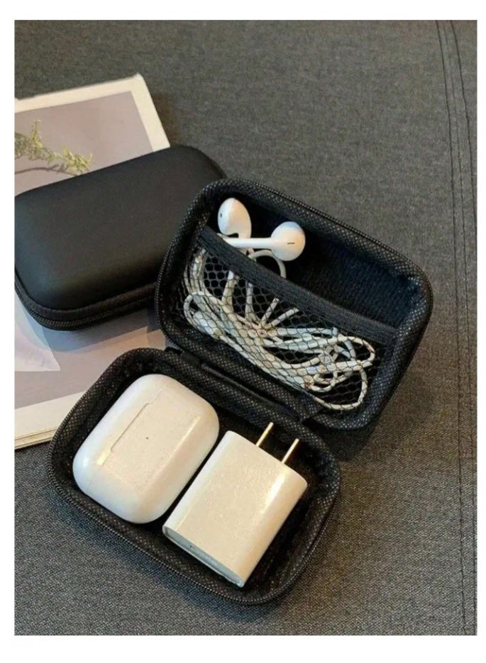 Electronic Accessories Organizer Bag Travel Storage Pouch for Cables, USB Drives, Earphones, Power Banks, Hard Drives, Adapters, for Camera Gear Black Carrying Case for Digital Gadgets. - Image 1