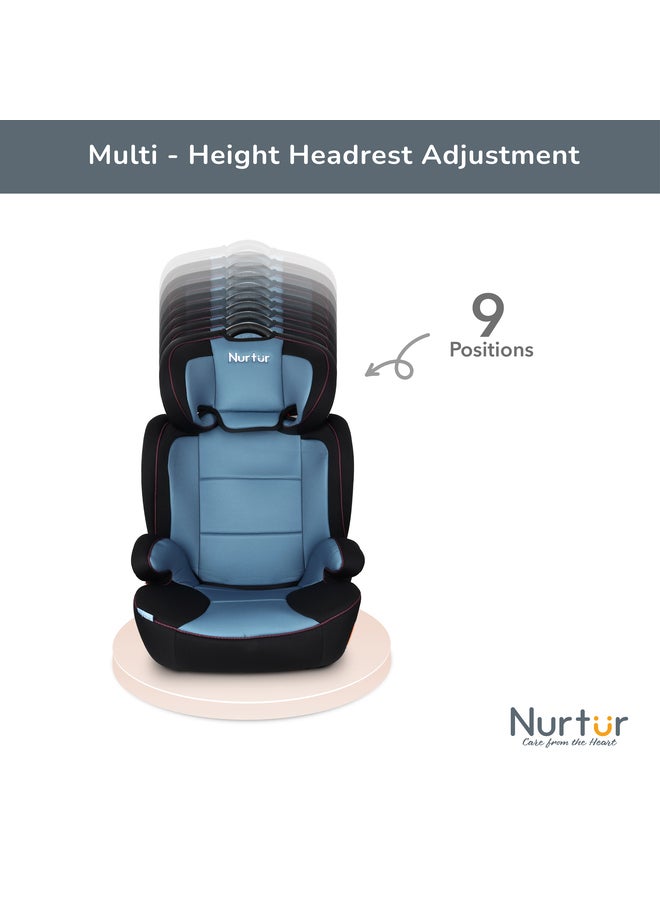 Nurtur Jupiter BabyKids 3in1 Car Seat Booster Seat Adjustable Backrest Extra Protection 5Point Safety Harness 9 months to 12 years Upto 36kg Official Product - Image 5