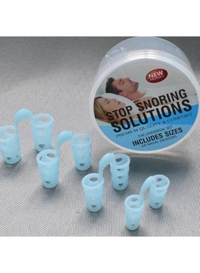 Generic (MySouq - Store) 4 PC - Prevent SnoringNose Congestion Help SleepSnoring DeviceNose Breathing Relieve SnoringAid Nasal Congestion Clip Cure Snoring Tool (Blue, Mixed Size) - Image 3