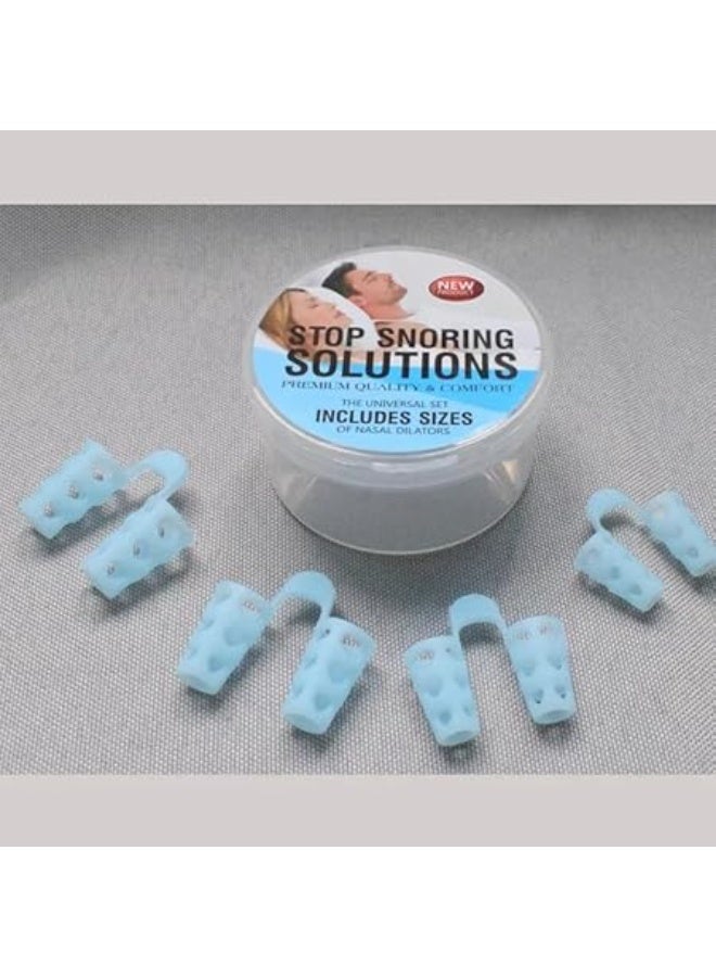 Generic (MySouq - Store) 4 PC - Prevent SnoringNose Congestion Help SleepSnoring DeviceNose Breathing Relieve SnoringAid Nasal Congestion Clip Cure Snoring Tool (Blue, Mixed Size) - Image 2