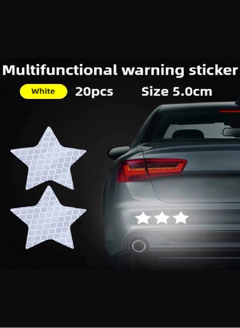 Generic 20 Pcs Reflective Stickers, Warning Safety Reflective Sticker, 3×8cm Waterproofs Night Visibility Sticker for Bicycles, Motorcycles, Clothing, Trailers, Helmet - Image 2