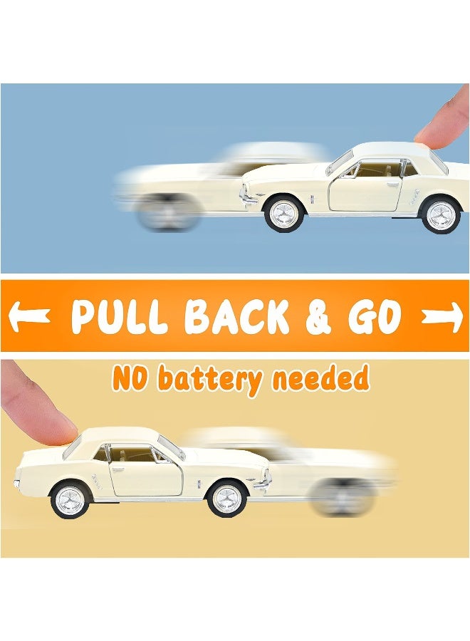 Kinsmart 1:38 Scale Door Openable Pull Back Action 1964½ Ford Mustang Diecast Metal Alloy Toy Car - Image 4