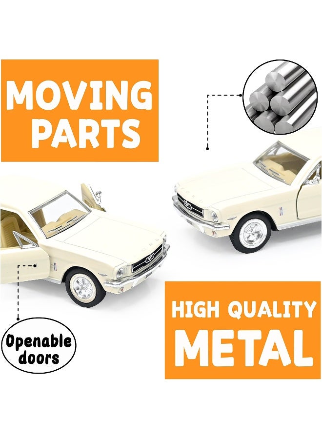 Kinsmart 1:38 Scale Door Openable Pull Back Action 1964½ Ford Mustang Diecast Metal Alloy Toy Car - Image 5