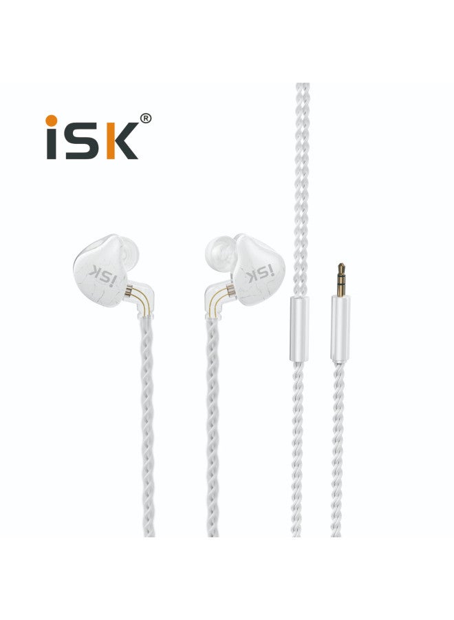 Isk Sem10 In-ear Earplugs With Powerful Bass And Clear Treble For Karaoke/gaming/music/phone/sound Card/tiktok/kuaishou Celebrity Equipment, White - Image 5