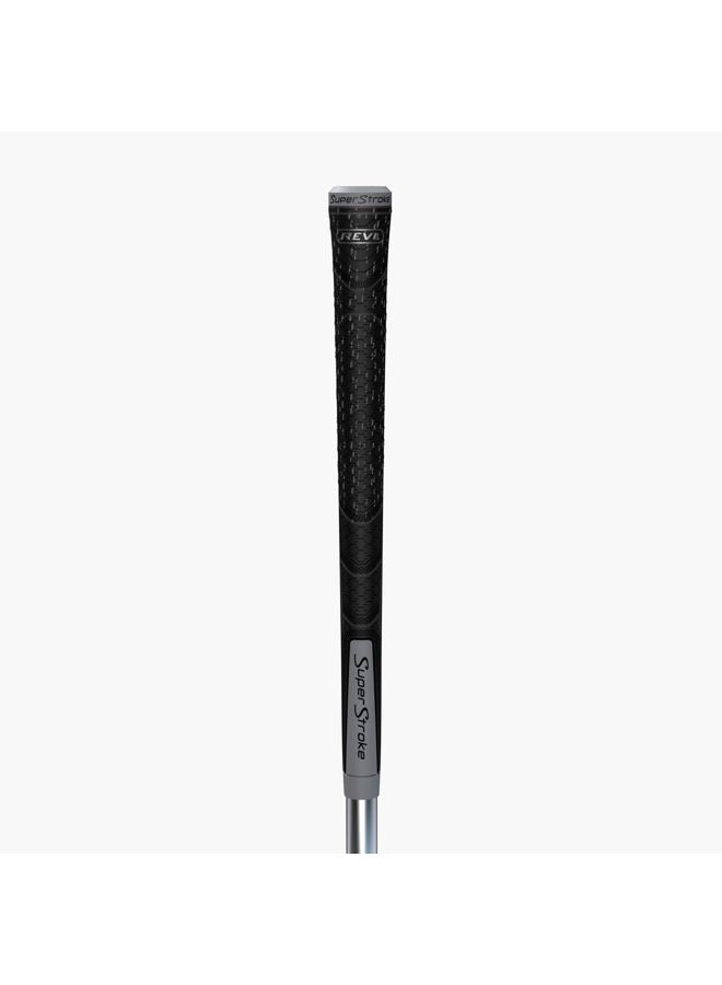 Super Stroke SuperStroke REVL Midsize Golf Club Grips, .50 Round, Element, All-weather Traction, Responsive Feel and Total Control from Every Swing, Black/Grey - Image 1