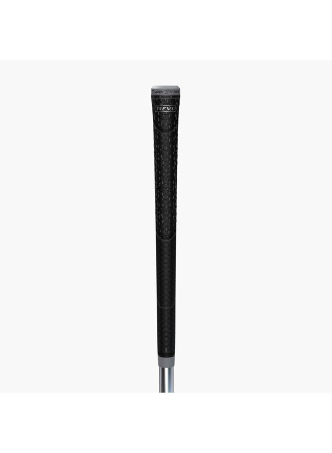 Super Stroke SuperStroke REVL Midsize Golf Club Grips, .50 Round, Element, All-weather Traction, Responsive Feel and Total Control from Every Swing, Black/Grey - Image 2