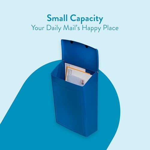 Architectural Mailboxes 2681BE Marina Wall Mount Mailbox, C1, Blue - Image 3