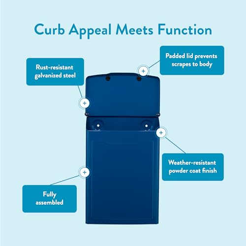 Architectural Mailboxes 2681BE Marina Wall Mount Mailbox, C1, Blue - Image 4