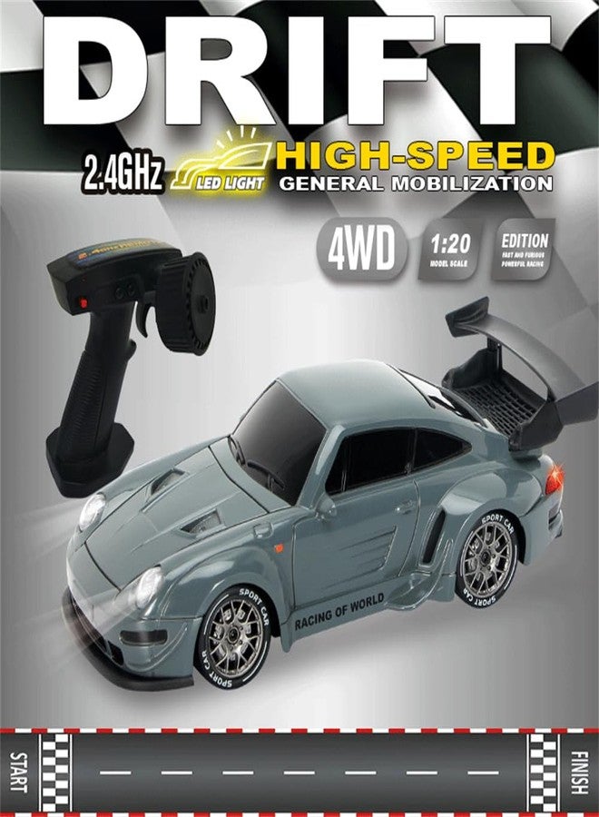 Jack Royal Tokyo Drift High Speed Remote Control 1:20 Scale Drift Car | 20Kmph, 2.4Ghz | Rc Drifting Car 4 Wheel Drive Boost Mode Long Range Remote Hard Plastic Top with LED Head Light - Image 2