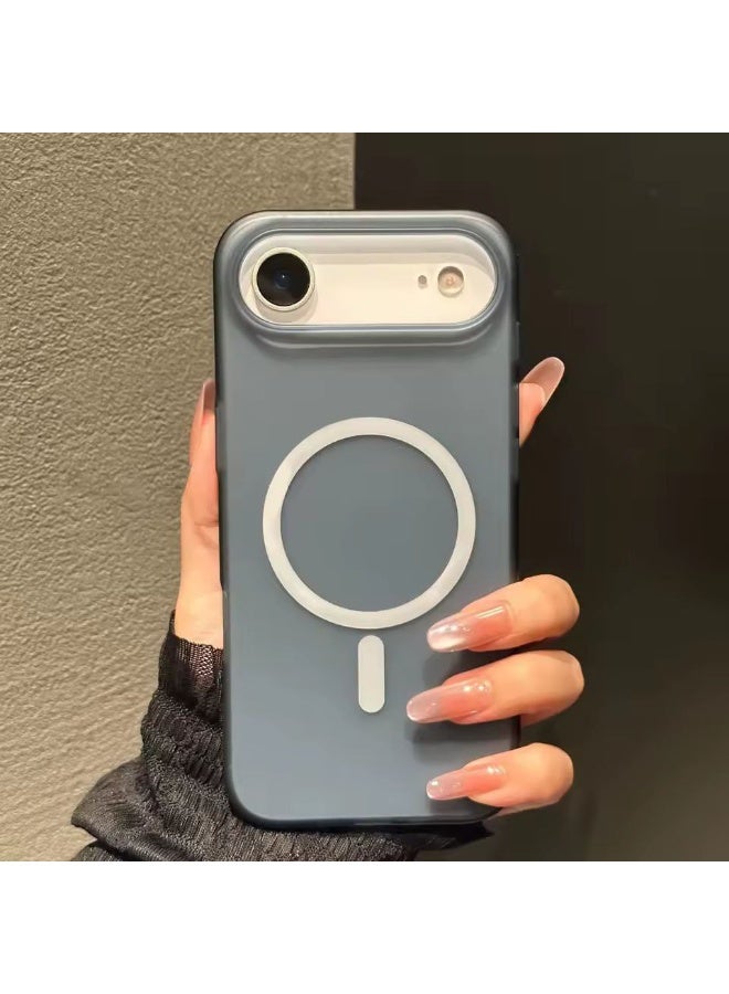 Magsafe Luxury Matte Case for iPhone 17 Air, Slim Magnetic Shockproof Cover, (Dark Blue)