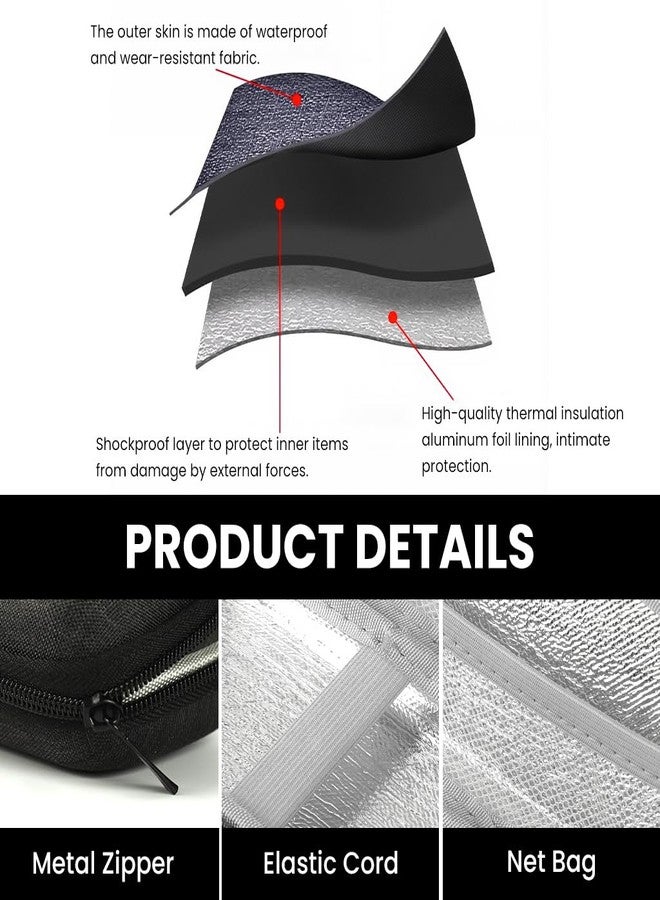 HANNEA® Men's Razor Storage Case Bag Zipper, Waterproof Liner EVA Hard Shell Travel Case Pouch for Body Hair Shaver or Razor, Protective Compact Organizer for Grooming Accessories and Travel Use - Image 3
