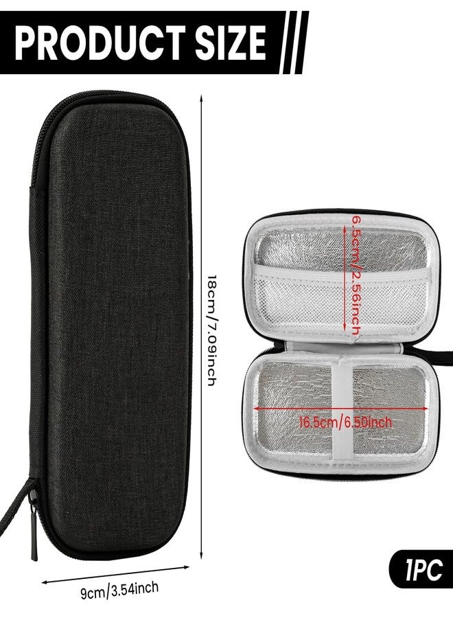 HANNEA® Men's Razor Storage Case Bag Zipper, Waterproof Liner EVA Hard Shell Travel Case Pouch for Body Hair Shaver or Razor, Protective Compact Organizer for Grooming Accessories and Travel Use - Image 2