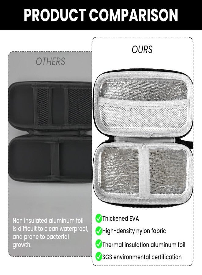 HANNEA® Men's Razor Storage Case Bag Zipper, Waterproof Liner EVA Hard Shell Travel Case Pouch for Body Hair Shaver or Razor, Protective Compact Organizer for Grooming Accessories and Travel Use - Image 4