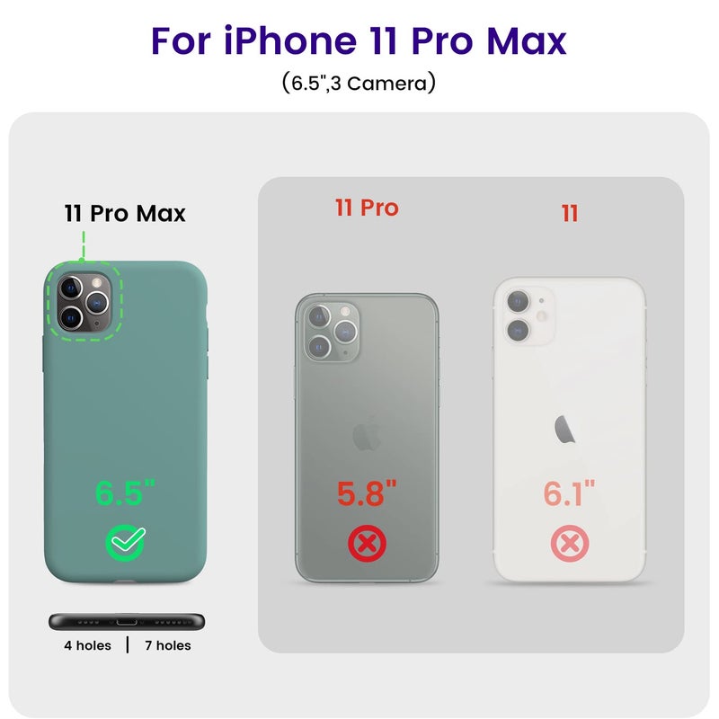 OTOFLY for iPhone 11 Pro Max Cases,11 Pro Max Phone Case, [Military Grade Drop Protection] [Anti-Scratch Microfiber Lining] Shockproof Protective Slim Thin Cover 6.5 inch,Pine Green - Image 5