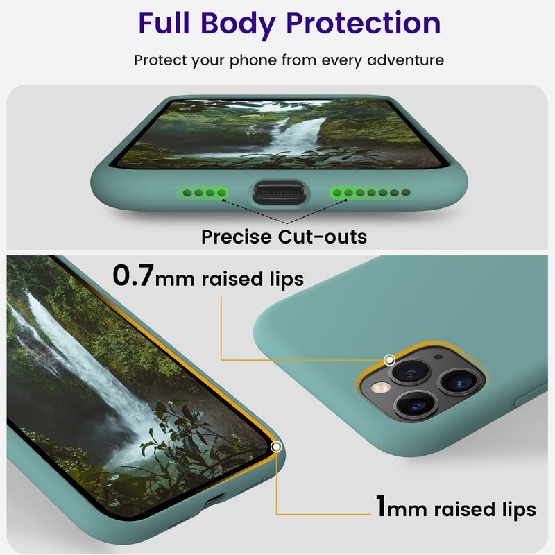 OTOFLY for iPhone 11 Pro Max Cases,11 Pro Max Phone Case, [Military Grade Drop Protection] [Anti-Scratch Microfiber Lining] Shockproof Protective Slim Thin Cover 6.5 inch,Pine Green - Image 3