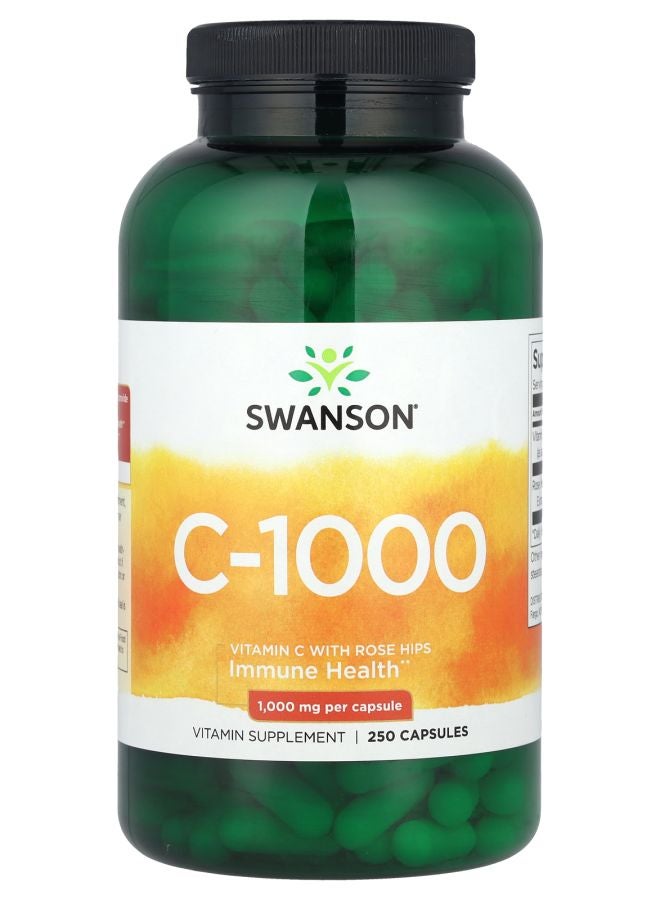 SWANSON C-1000 Vitamin C With Rose Hips 1000 mg 250 Capsules