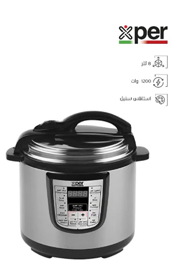 XPER Electric Pressure Cooker -1200W, 8L | XPC-1101-208L - Image 1