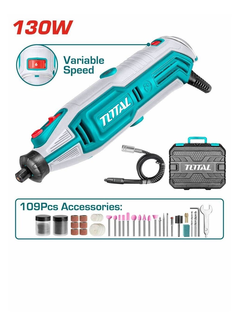 Total 130W Mini Grinder- 110 Pieces Of Accessories  TG513326