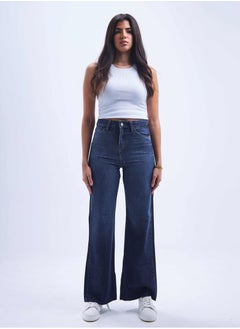 High-Waist Navy Blue Split Hem Straight Wide Leg Jeans. - pzsku/ZB4076705E711C491D287Z/45/_/1721181548/ee68420d-09e8-4ed9-a64e-0411f05919b5