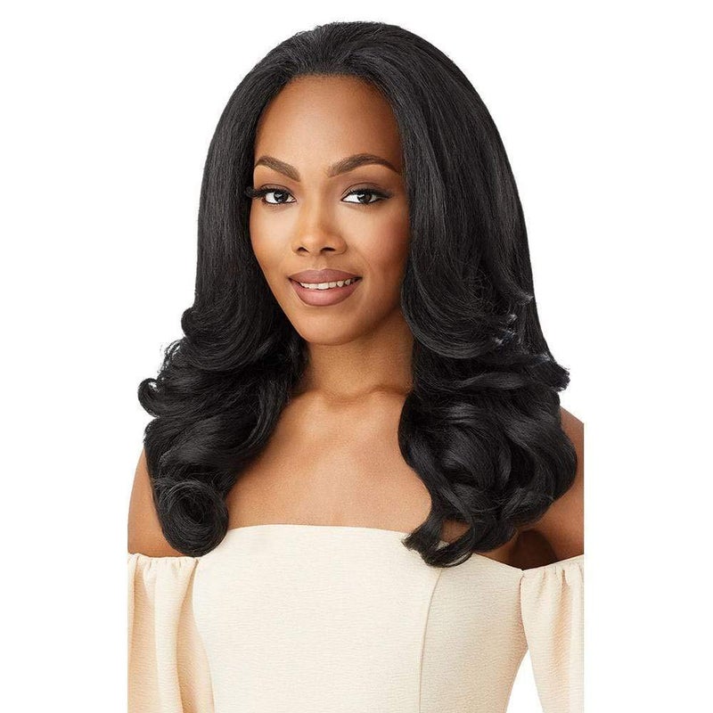 Outre Quick Weave Self Styled in 60 Seconds Neesha Soft Natural New Half Wig Cap Laysflat Requires Less Leave Out NEESHA H301 1