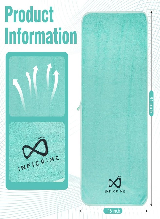 INFICRIME 2 Pack Microfiber Gym Towels, 380 GSM 15"x31" Bigger Size Super Soft Quick-Drying Towels for Workout, Yoga, Fitness, Sports, Sweat Absorbent & Lightweight - Image 2