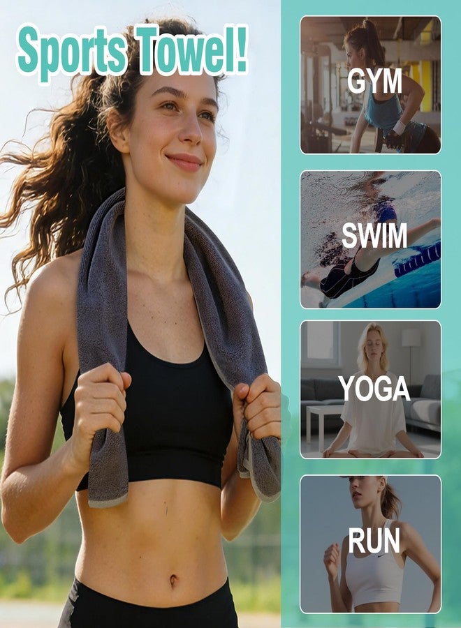 INFICRIME 2 Pack Microfiber Gym Towels, 380 GSM 15"x31" Bigger Size Super Soft Quick-Drying Towels for Workout, Yoga, Fitness, Sports, Sweat Absorbent & Lightweight - Image 5