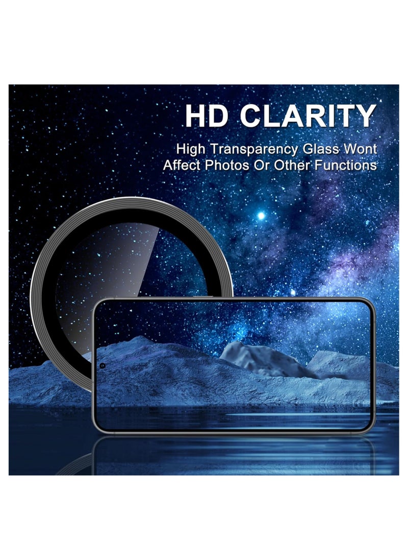 Waldic Samsung Galaxy S24 FE Camera Lens Protector, Scratch-Resistant HD Clarity Ultra-Thin 9H Tempered Glass with Aluminium Edging, Individual Metal Lens Cover - Black  - Image 4