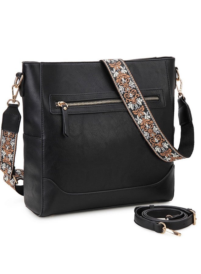 VX VONXURY Crossbody Bag For Women Trendy Vegan Leather Shoulder Bag Designer Bucket Bag With 2Pcs Adjustable Straps - Image 1