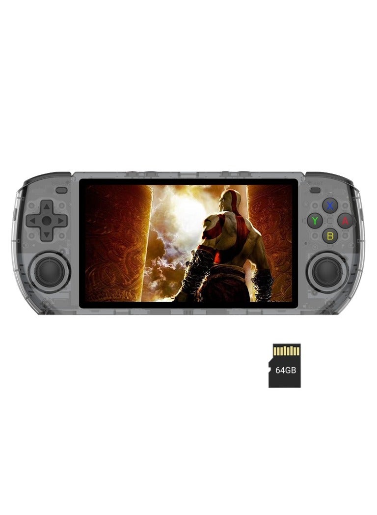 POWKIDDY RGB10 MAX3 Handheld Game Console, 5 Inch IPS Screen Retro Video Game Console Open Source Linux Game Player, Support WiFi  Bluetooth,10000+ Games Portable PSP (Black, 64G) - Image 1