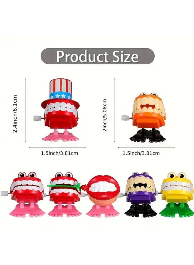 3pcs Chattering Teeth Wind Up Walking Toys With Eyes Funny Joke Party Decoration - Image 2