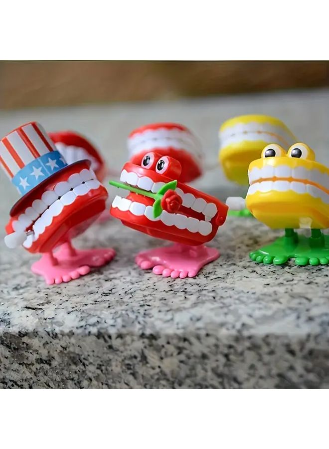3pcs Chattering Teeth Wind Up Walking Toys With Eyes Funny Joke Party Decoration - Image 3