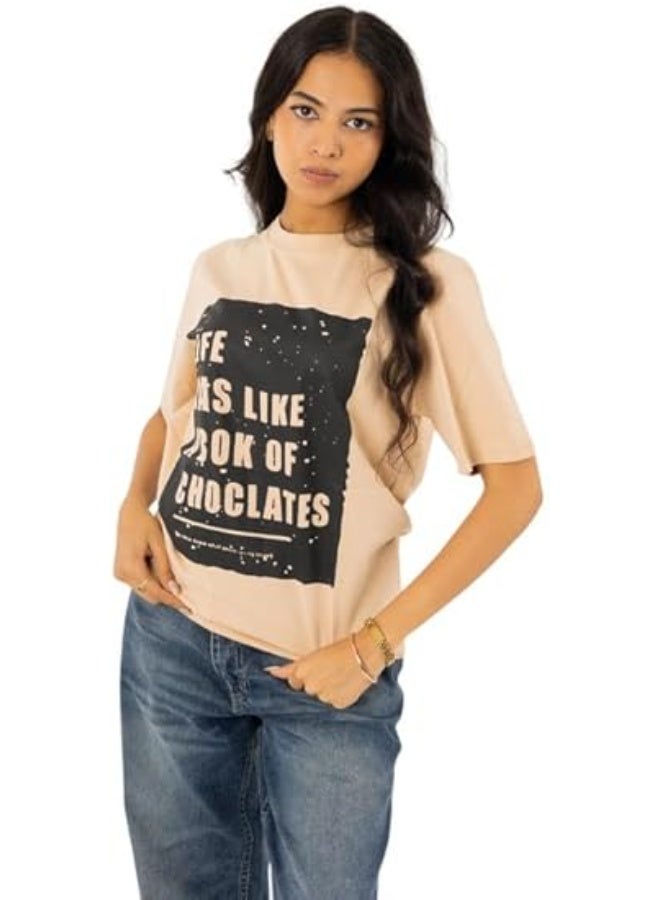 Mosca Women's Wear Life Printed Short Sleeve Cotton T-Shirt - Image 4