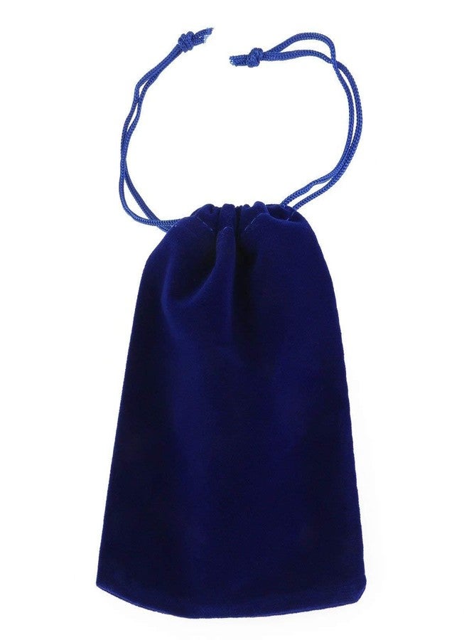 True Wings Velvet Potli Bags for Gifting| Small Drawstring Jewellery Pouch | Velvet Gift Bags for Wedding Return Gifts Women Traditional Function Décor (Blue, pack of 50) - Image 5