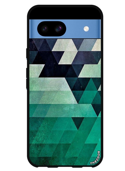 Protective Case Anti Scratch Shock Proof Bumper Cover For Google Pixel 8a Triangle Seacolor Pattern