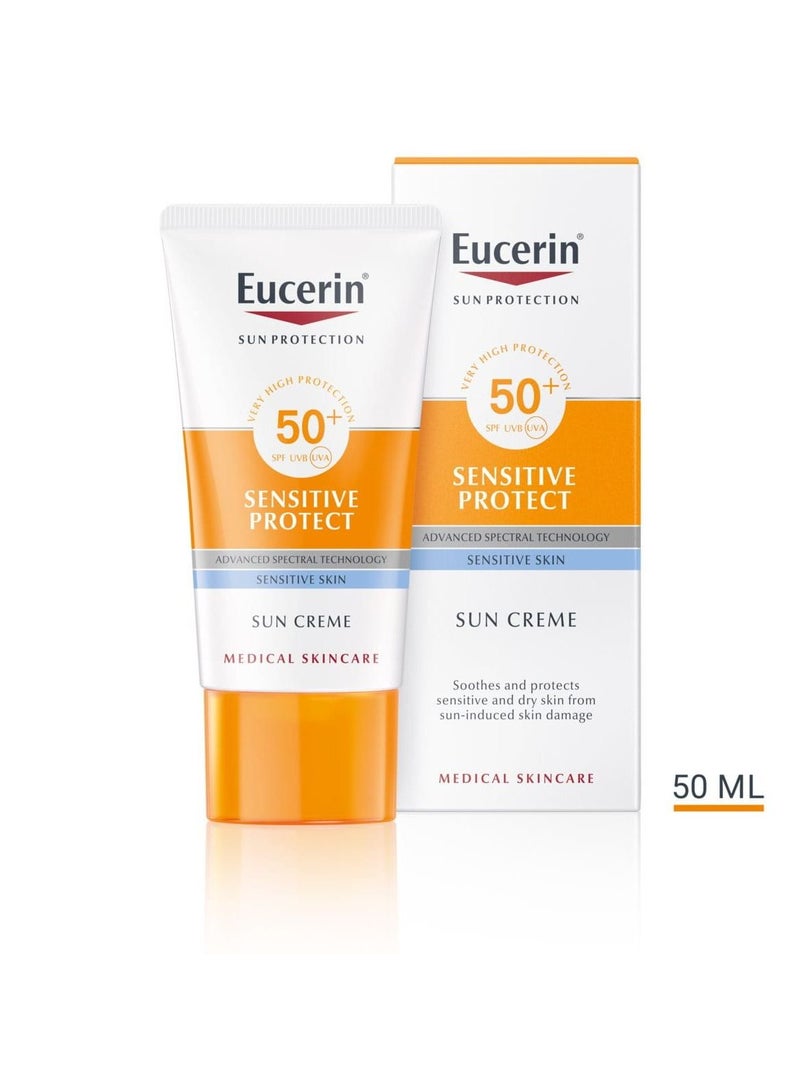 كريم الحماية من الشمس للبشرة الحساسة بمعامل حماية +50 50 مل