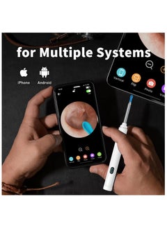 Hihonor Ear Wax Removal Tool Camera Kit, Wi-Fi Visible Wax Elimination Spoon, Wireless Ear Wax Remover with 1080P HD Endoscope and 9 Soft Silicone Ear Scoops, 9 Wax Elimination Spoon,for iPhone, iPad, Android Phones, White  - Image 3