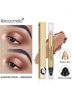 ibcccndc Eyeshadow Stick, Shimmer-Cream Eye Shadow Pencil, Eye Shadow Sticks Long-Lasting Waterproof, Glitter Eyeshadows Stick With Soft Brush For Eyeshadows Makeup  - Image 1