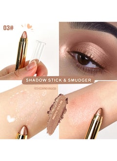 ibcccndc Eyeshadow Stick, Shimmer-Cream Eye Shadow Pencil, Eye Shadow Sticks Long-Lasting Waterproof, Glitter Eyeshadows Stick With Soft Brush For Eyeshadows Makeup  - Image 2