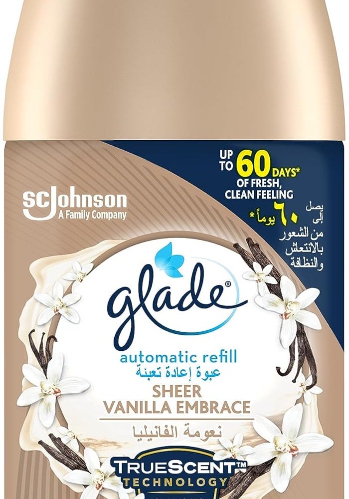 Glade Automatic Refill Sheer Vanilla Embrace, 269ml - Long-Lasting Air Freshener - Image 1