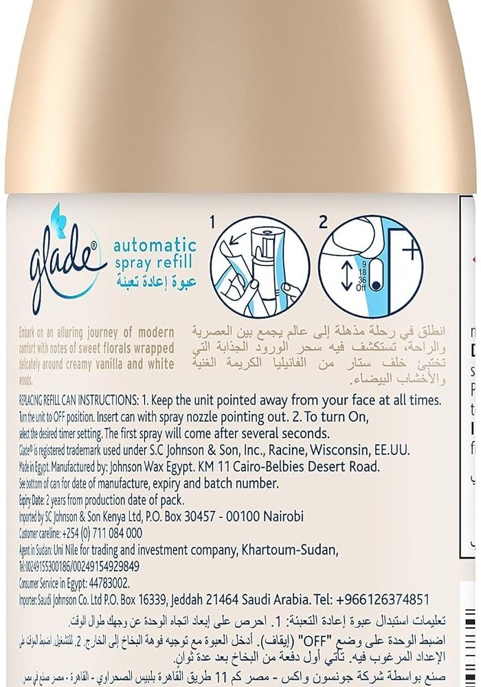 Glade Automatic Refill Sheer Vanilla Embrace, 269ml - Long-Lasting Air Freshener - Image 2