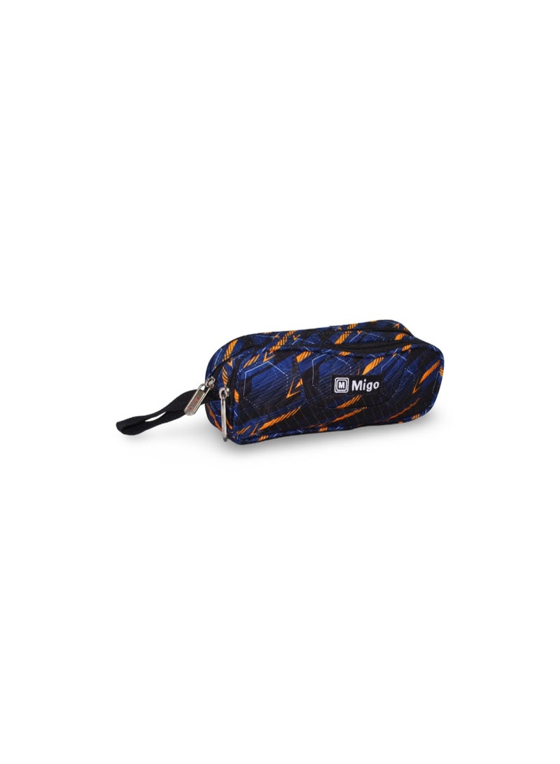 Migo Pencil Case – Black & Orange - Image 1