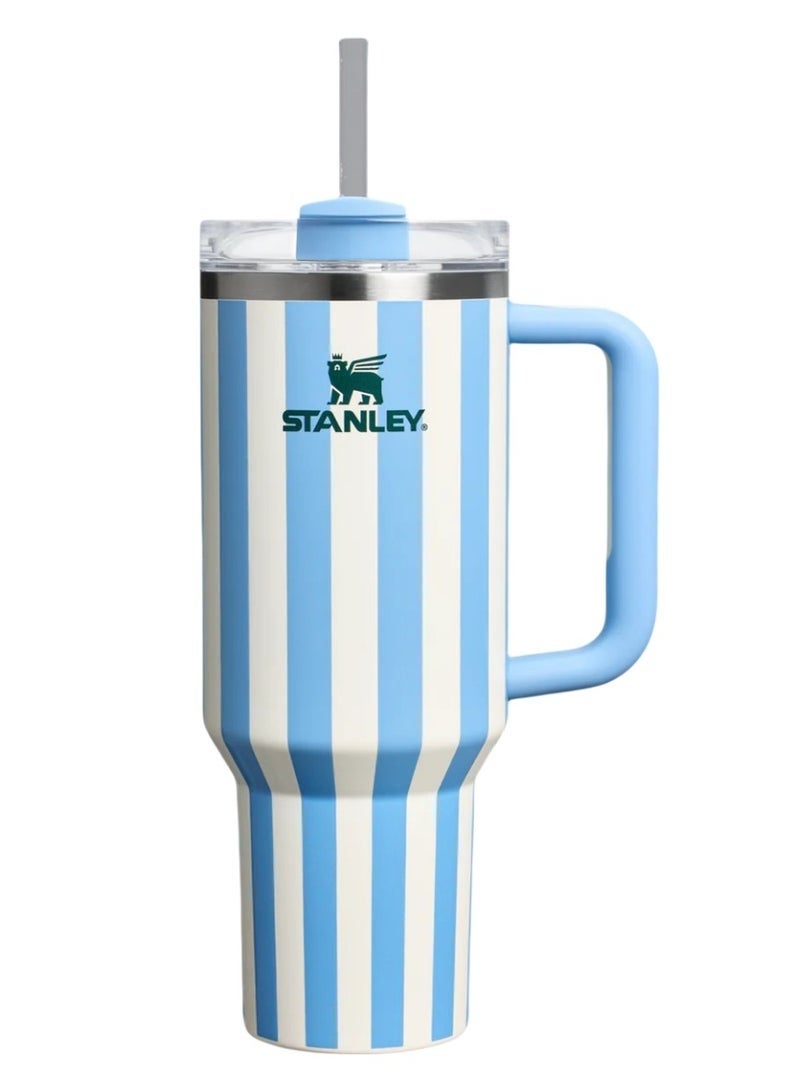 Stanley The Quencher H2.0 Flowstate Tumbler | 40 OZ Cornflower Cabana Gloss - Image 1