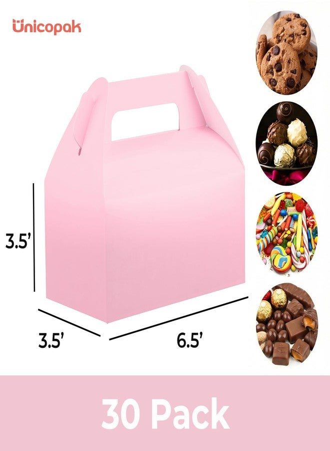 UnicoPak 30 Pack Pink Gable Treat Boxes, Party Favor Boxes, Gift Boxes for Kids, for Snacks, Candy, Toys, Birthday Party, Wedding, Halloween, Christmas - 6.5x3.5x3.5 Inches - Image 2