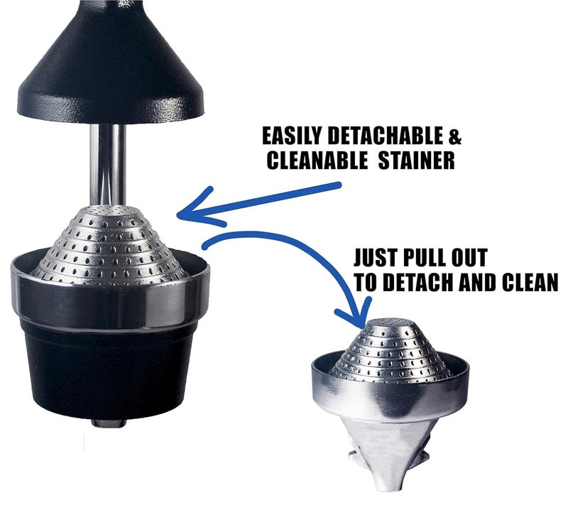 CARTIFY Commercial Grade Citrus Juicer Professional Hand Press Manual Fruit Juicer Metal Juice Squeezer Heavy Duty Orange Juicer Citrus Orange Lemon Aluminium Hand Press Citrus Fruit Juicer - Image 3