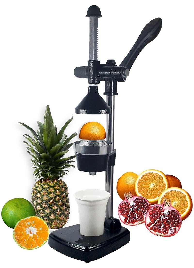 CARTIFY Commercial Grade Citrus Juicer Professional Hand Press Manual Fruit Juicer Metal Juice Squeezer Heavy Duty Orange Juicer Citrus Orange Lemon Aluminium Hand Press Citrus Fruit Juicer - Image 1