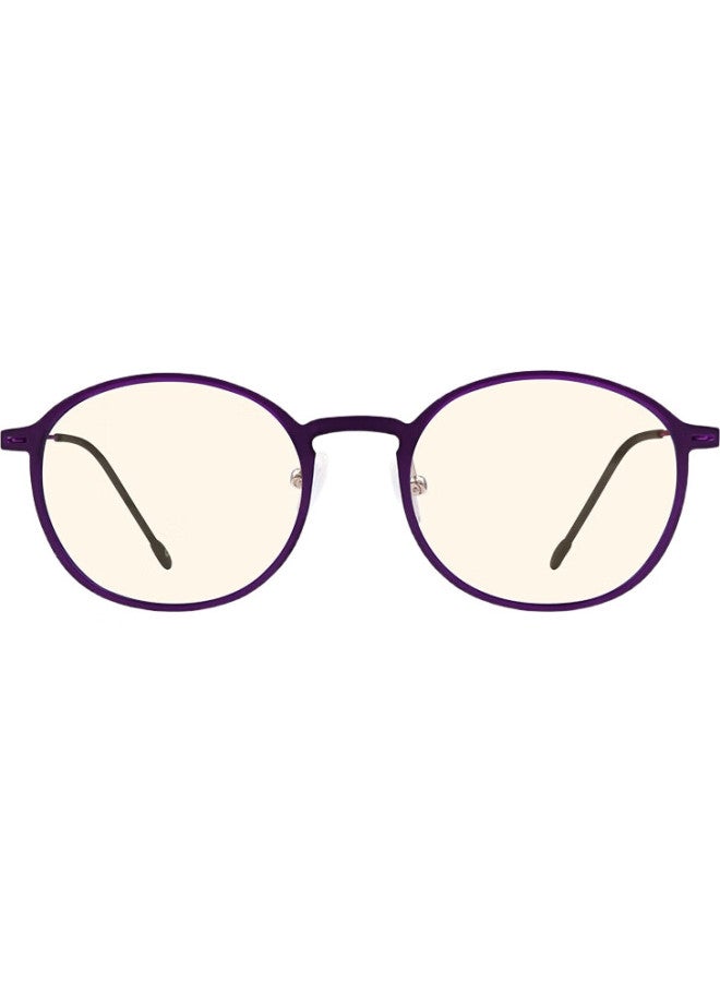 Quark Blue Light Blocking Computer Glasses Anti-Radiation Anti-Uv Dryness Relief Ultra-Light Non-Prescription Clear Lens 206 Purple - Image 2