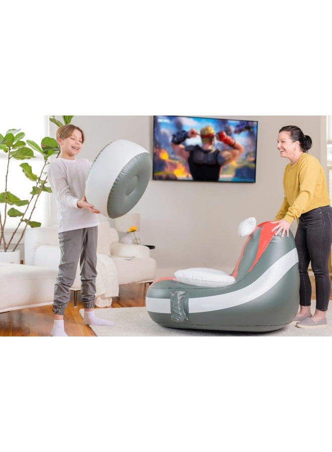 Qadory Inflatable Gaming Chair for Kids- Air Pump Included 2-in-1, Gaming Bean Bag Chair- Kids Gamer Chairs, Gamer Chairs for Kid- Floor Chairs for Teen Boy with Up to 300 LBS Capacity - Image 4
