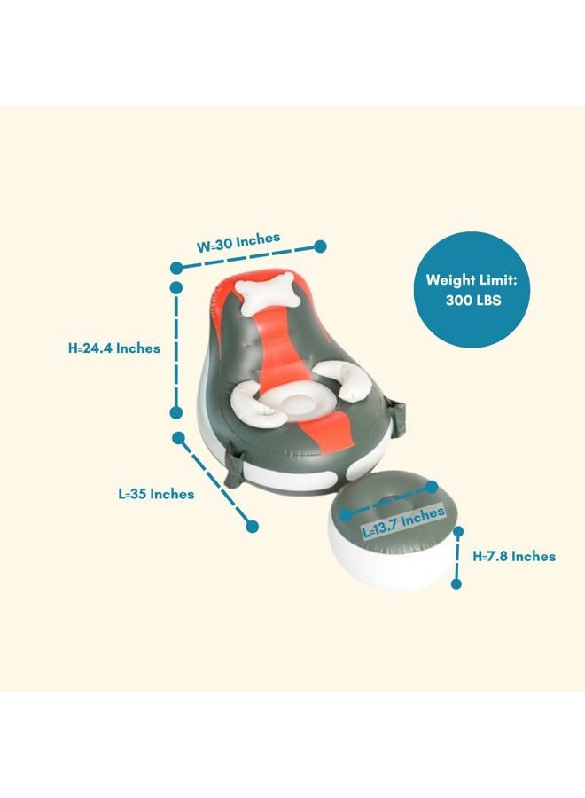 Qadory Inflatable Gaming Chair for Kids- Air Pump Included 2-in-1, Gaming Bean Bag Chair- Kids Gamer Chairs, Gamer Chairs for Kid- Floor Chairs for Teen Boy with Up to 300 LBS Capacity - Image 5
