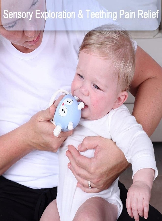 Mom's Aura Baby Teething Toys for Babies 0-6 Months-Baby Teether,Anti-Drop Silicone Mitten Teething Toy for Soothing Sore Gums,Teething Pacifier,Baby Toys 6 to 12 Months-Ideal Travel Essentials for,Reindeer) ((Blue,dls.rd) - Image 3